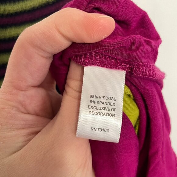 SPENSE Navy Blue Lime Green Fuchsia Smocked Tiered Dress Sundress PETITE Medium - Picture 7 of 14